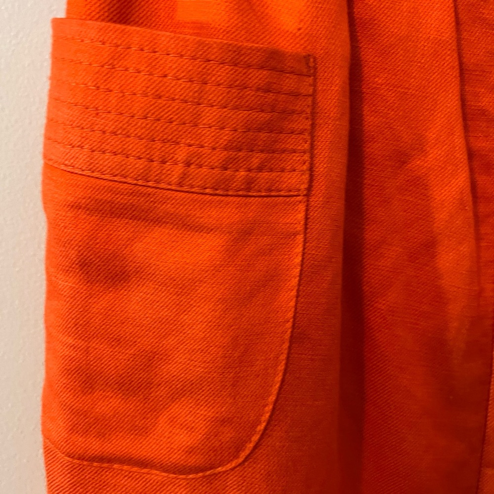 J. Crew EUC reddish orange fully lined skirt with pockets. size 2 - Picture 5 of 6